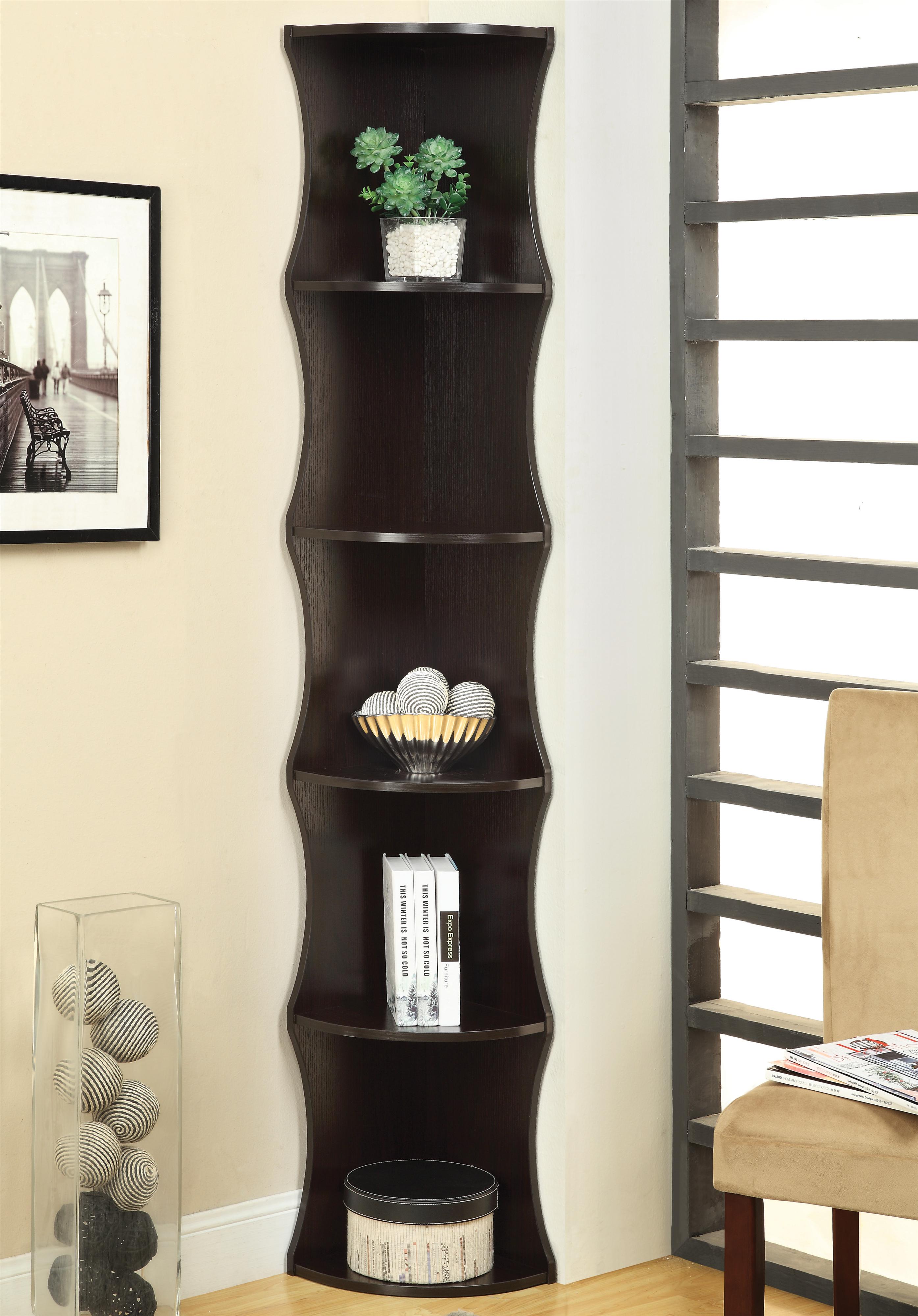 Coaster Bookcases 801182 Corner Shelf Bookcase Del Sol Furniture